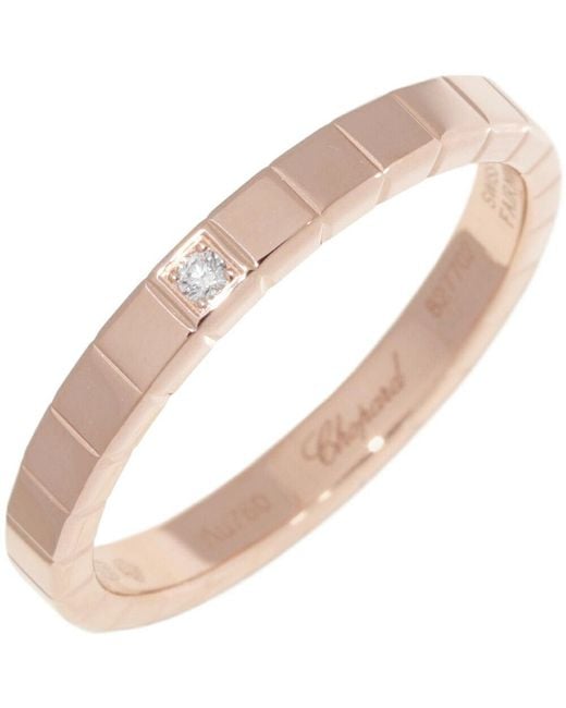 Chopard Natural K18Pg Diamond Ice Cube Ring