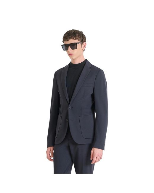 Antony Morato Blue Polyamide Blazer for men