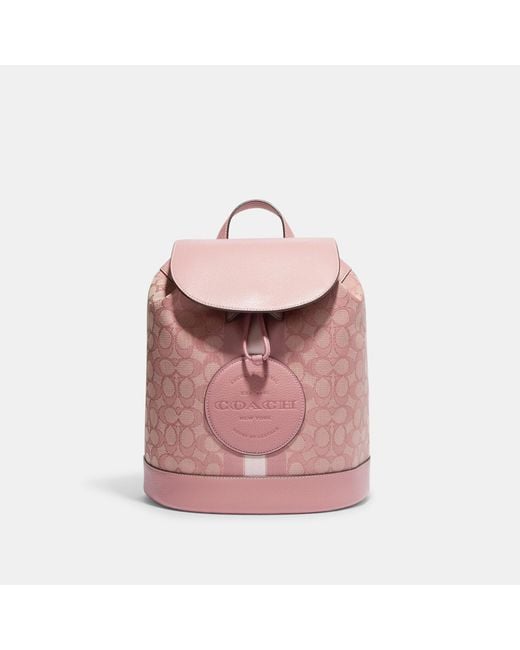 Coach Outlet Pink Dempsey Drawstring Backpack