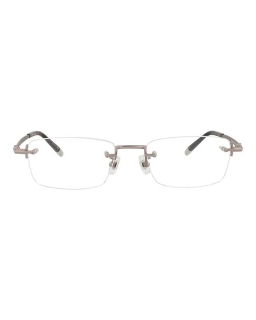 Montblanc Metallic Square-Frame Titanium Optical Frames for men