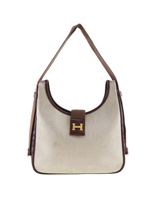 Hermès Brown Tsako Canvas Shoulder Bag (pre-owned)