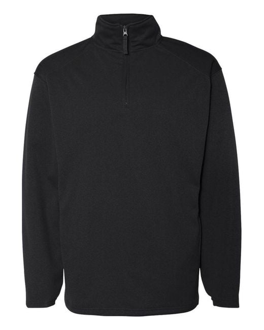 Badger Black Performance Fleece Quarter-Zip Pullover for men