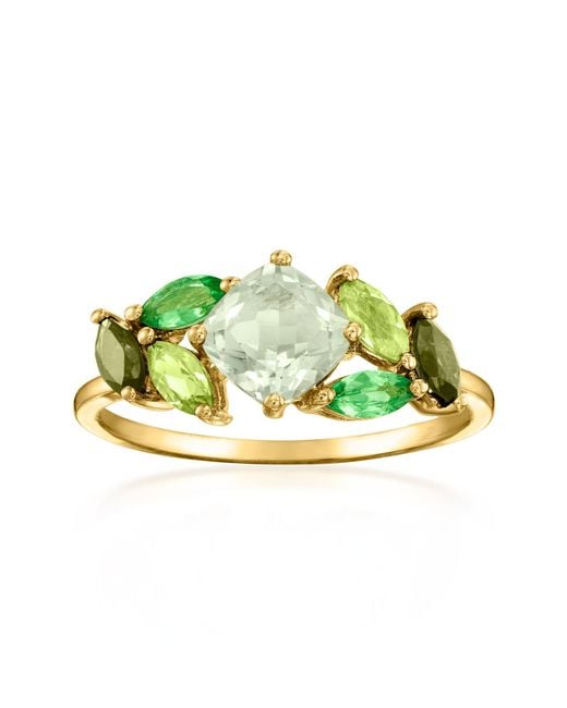Ross-Simons Green Tonal Multi-Gemstone Ring