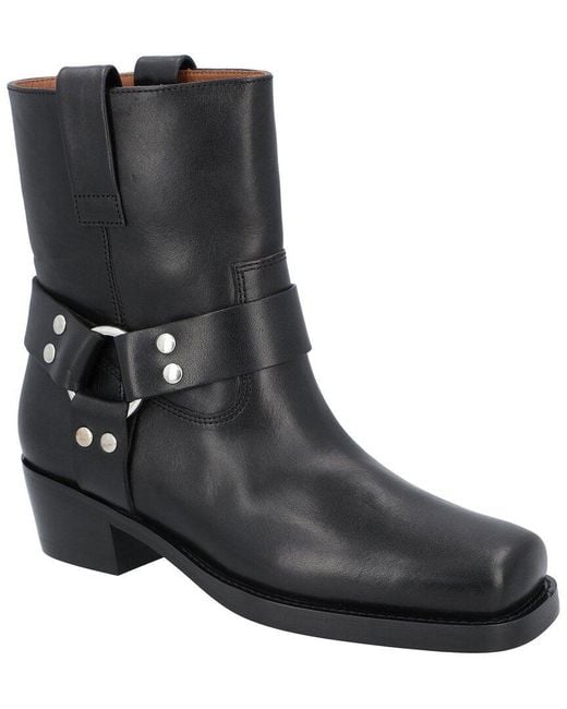 Paris Texas Black Roxy Ankle Leather Boot