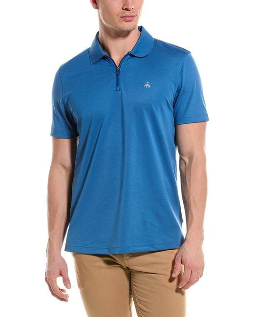 Brooks Brothers Blue Performance Series Golf Polo Shirt for men