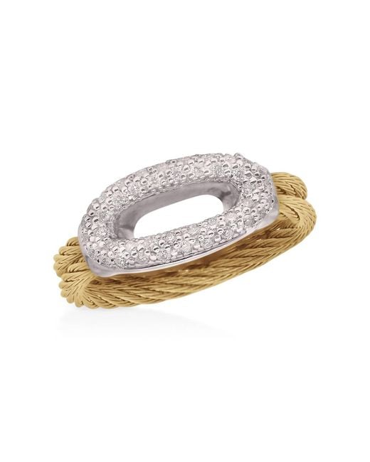 Alor White Open Oval Ring