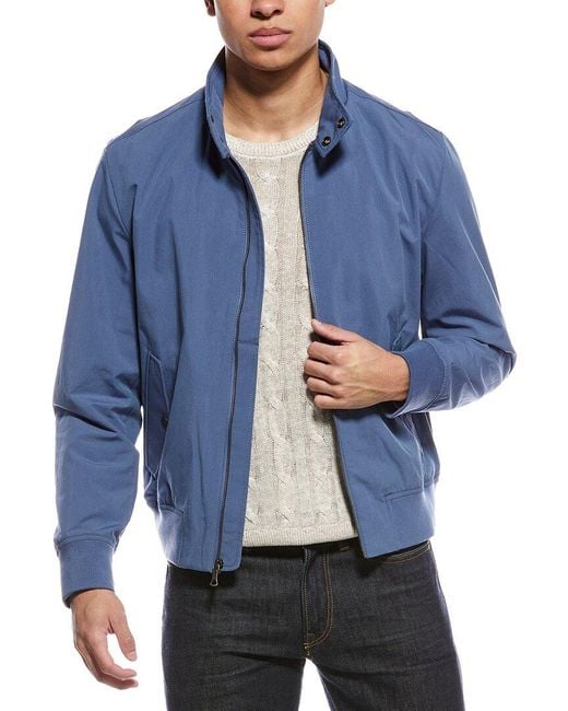 Brooks Brothers Blue Harrington Solid Jacket for men
