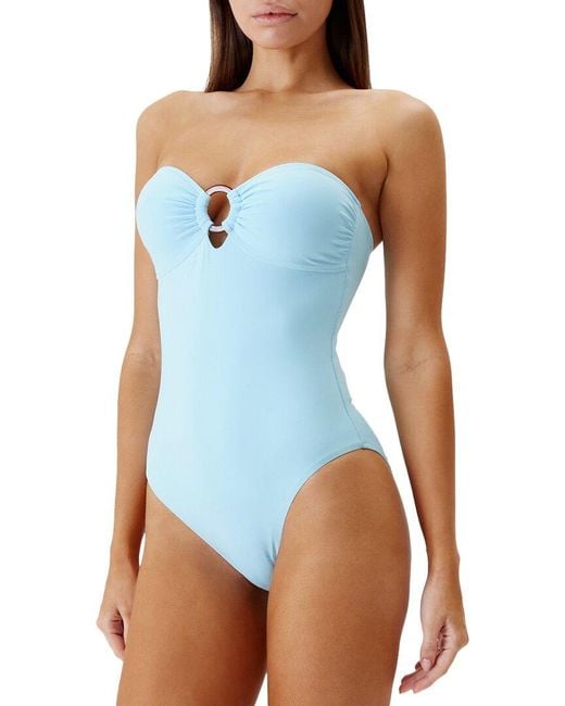 Melissa Odabash Women's Blue Barbuda One Piece Swimsuit
