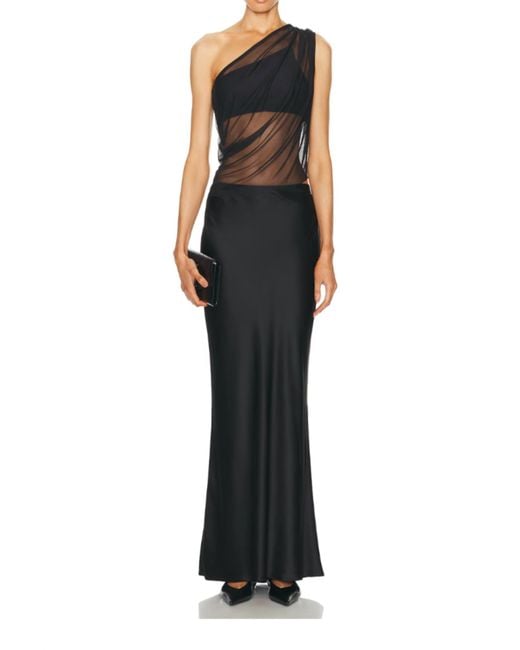 The Sei Black Thyme Mesh Toga Top