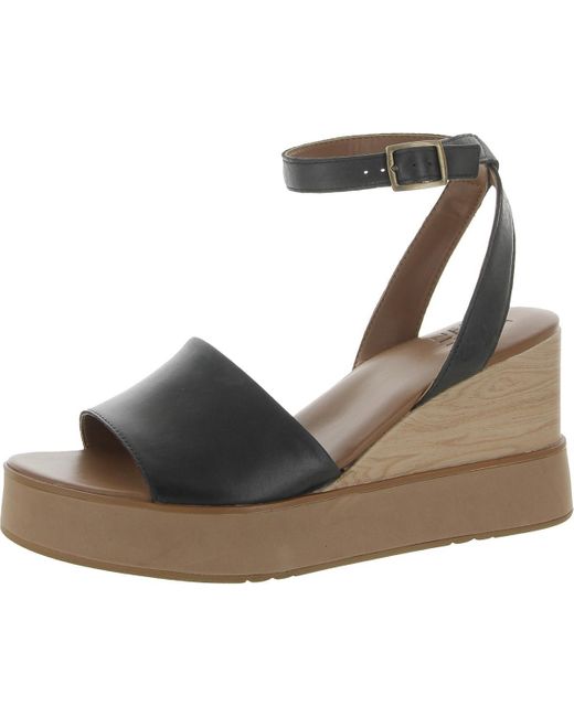 Naturalizer Black Brynn Cushioned Footbed Summer Wedge Sandals