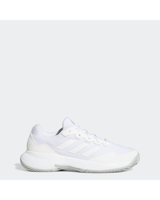 Adidas White Gamecourt 2.0 Tennis Shoes