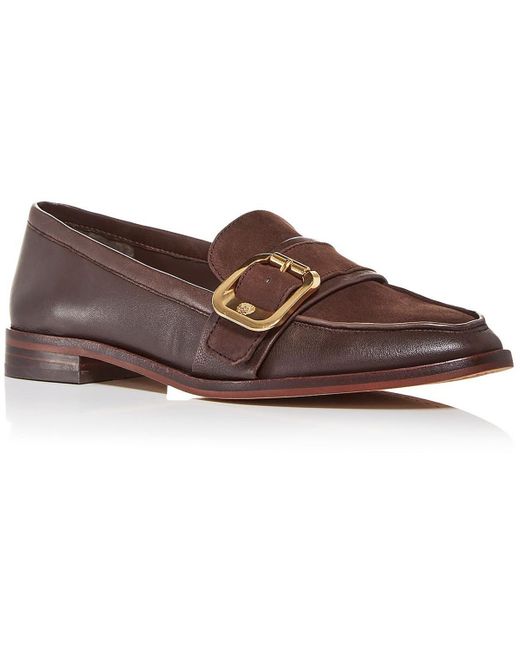 Vince Camuto Brown Cenkanda Buckle Slip On Loafers