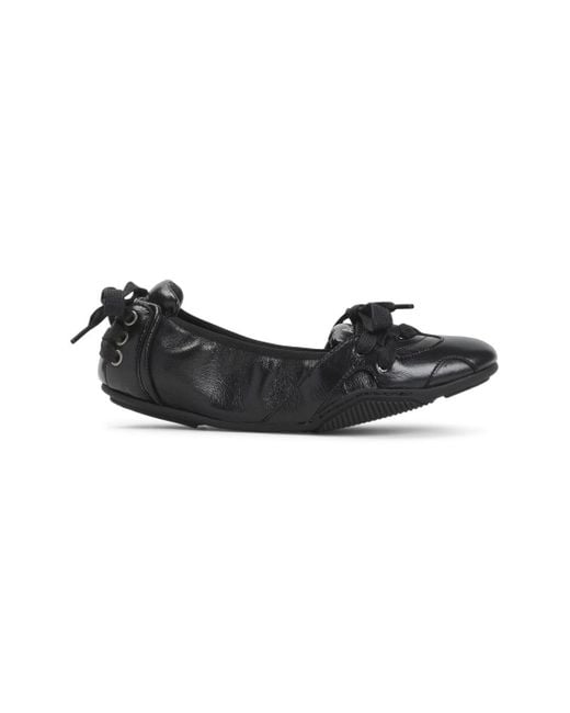 Acne Black Leather Ballerinas