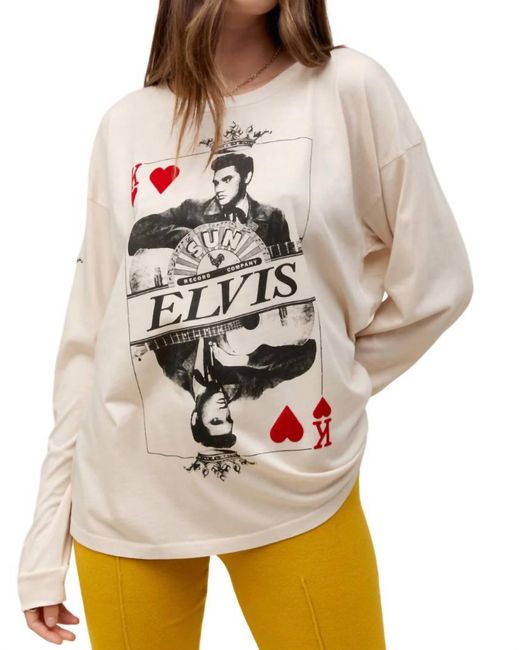 Daydreamer Natural Sun Records X Elvis King Of Hearts Long Sleeve Tee