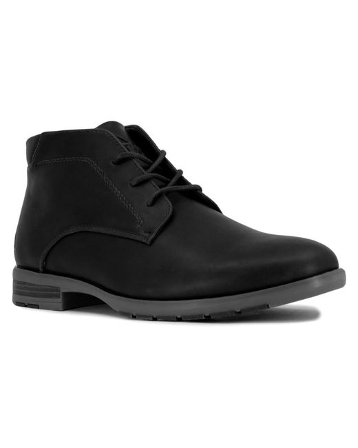Nautica Black Largo Faux Leather Ankle Chukka Boots for men