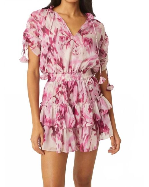 MISA Los Angles Red Becca Mini Dress