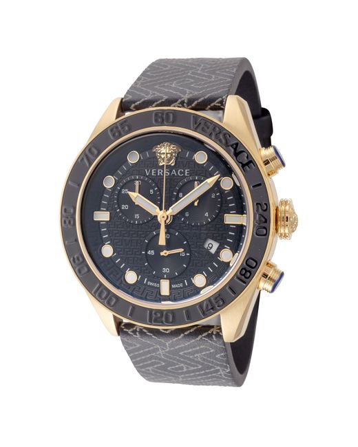 Versace Metallic 43mm Black Quartz Watch Ve6k00123 for men
