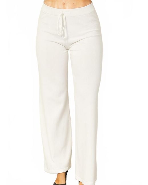 French Kyss White Drawstring Pant