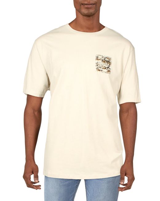 Hurley Natural Cotton Crewneck Graphic T-shirt for men