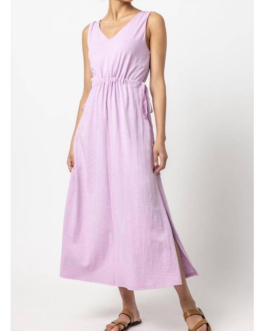 Lilla P Pink Drawcord Waist Maxi Dress