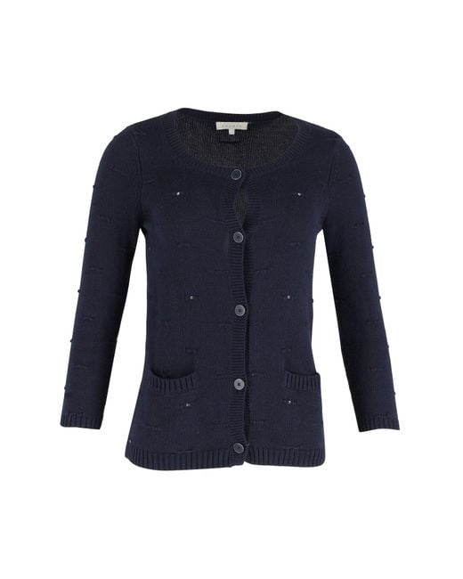 Sandro Blue Studded Cardigan