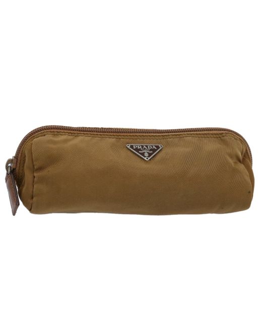 Prada Natural Synthetic Clutch Bag (pre-owned)
