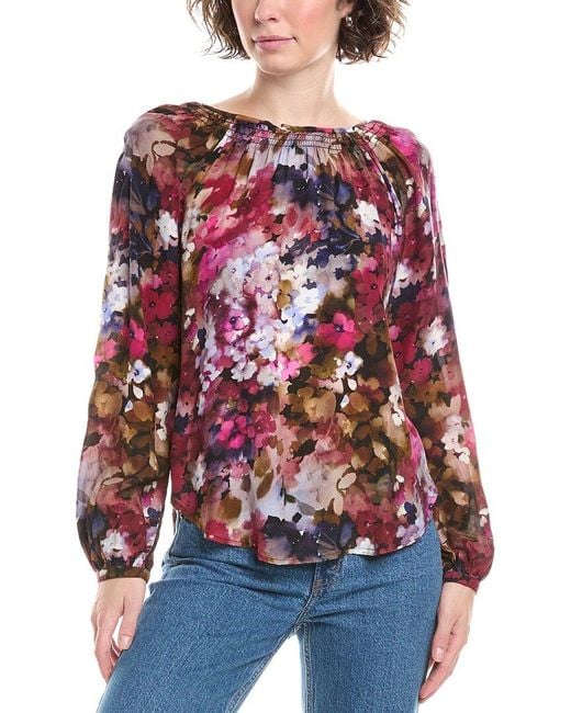 Bella Dahl Red Raglan Top