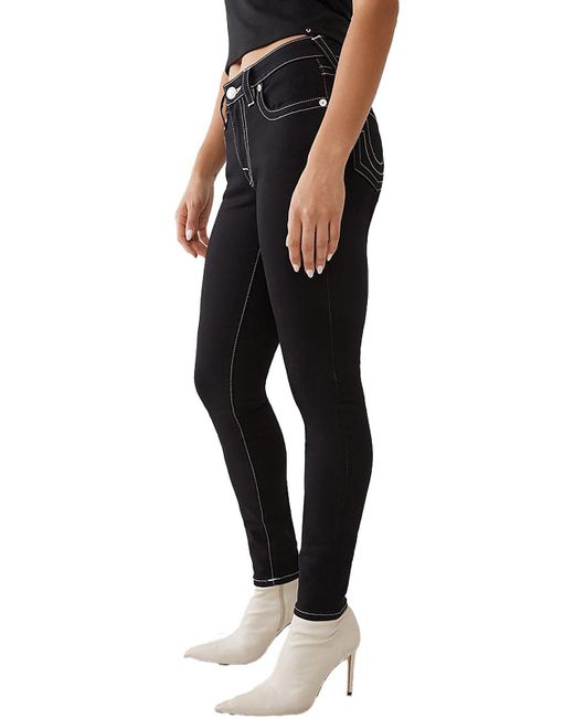 True Religion Black Jennie Curvy Mid-rise Stretch Skinny Jeans