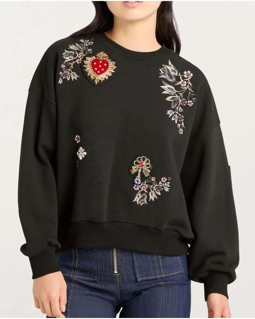 Cinq À Sept Black Heritage Patch Brandy Pullover