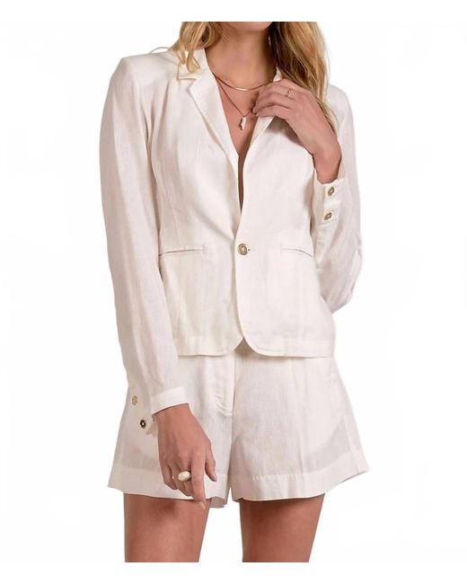 Elan White Tailored Blazer