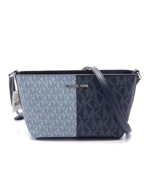 Michael Kors Blue Jet Set Travel Shoulder Bag Pvc Leather