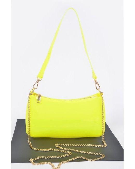 Fashnzfab Yellow Transparent Shoulder Bag