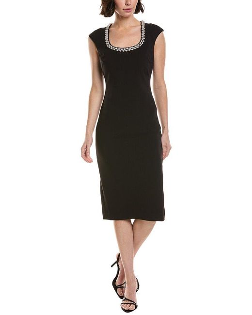 Badgley Mischka Women's Black Solid Cocktail Gown -  www.rajagirimanappuram.com