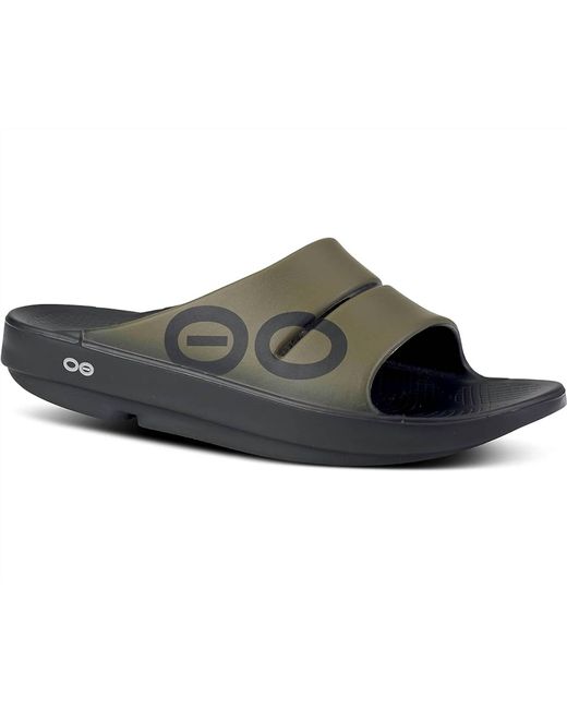 OOFOS Black Ooahh Sport Slide Sandal for men