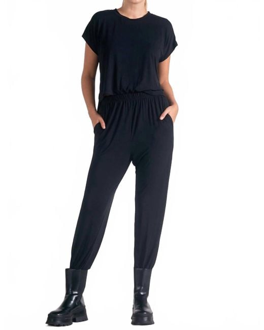 Elan Blue T-Shirt Jogger Jumpsuit