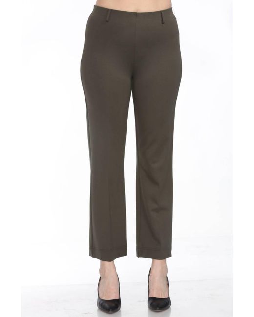 Joseph Ribkoff Gray High Rise Straight Ankle Trouser
