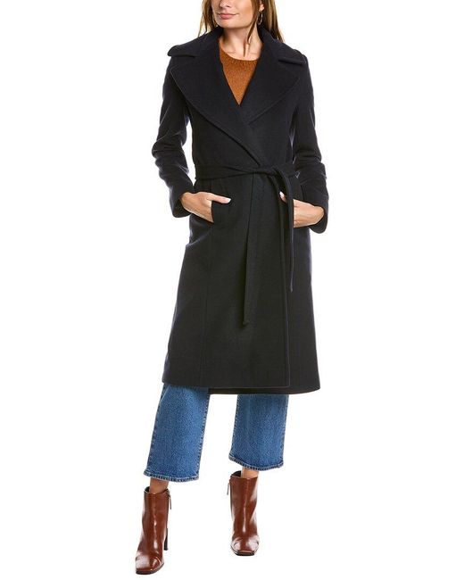 Fleurette maxi hotsell wrap wool coat
