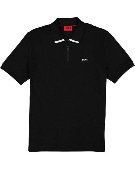 Boss Black Hugo Dalomino Short Sleeve Half Zip Polo T-shirt for men