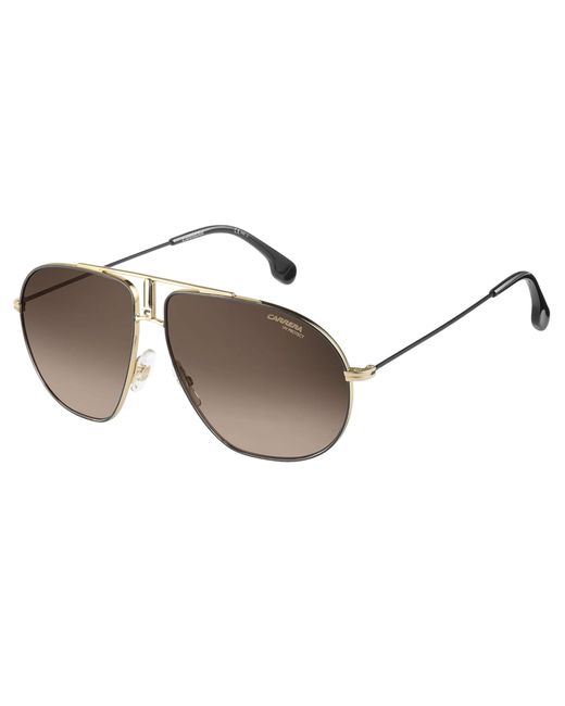 Carrera Black Bound Gold Frame Brown Gradient Lens Sunglasses