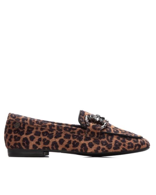 Xti Brown Pointed Toe Flats By