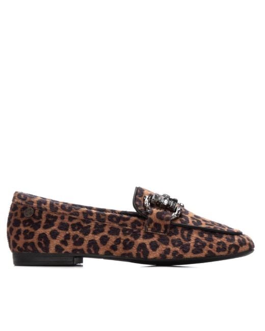 Xti Brown Pointed Toe Flats By