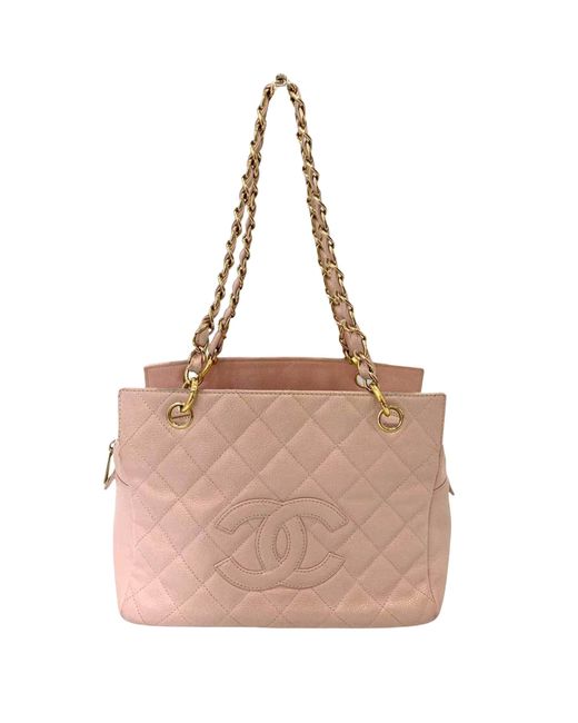 Chanel Pink Shopping Leather Tote Bag (pre-owned)