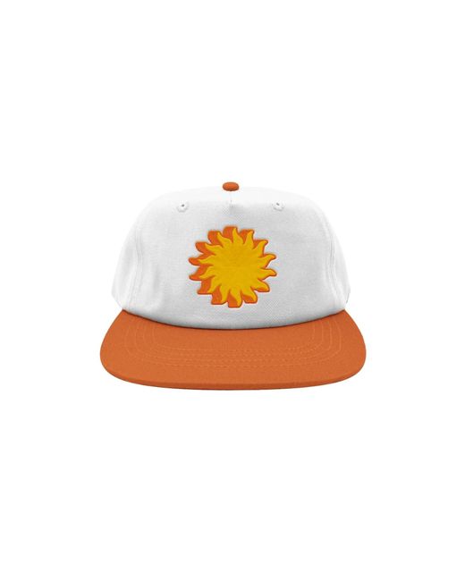 Free & Easy Orange Sun Shadow Two Tone Snapback Hat for men