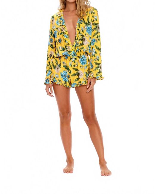 Agua Bendita Yellow Mara Aine Romper