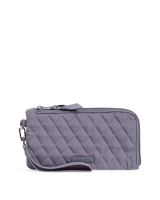 Vera Bradley Microfiber Rfid Tech Wristlet in Purple Lyst