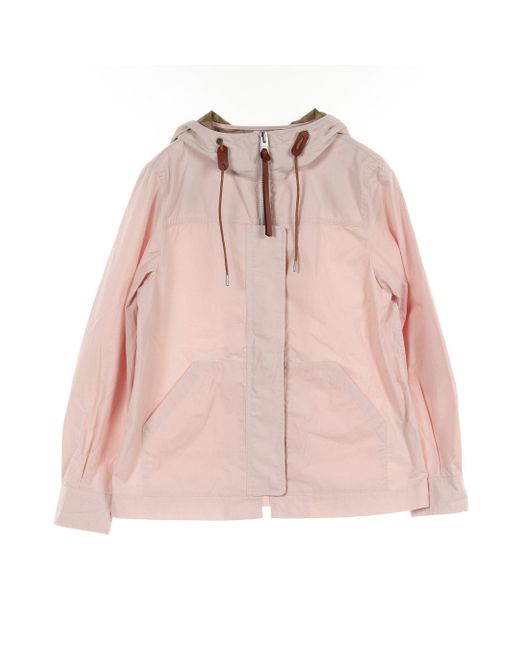 COACH Pink Solid Short Jacket With Signature Jacket Cotton Light