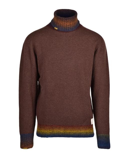 Bob Brown Wool-Blend Gradient Turtleneck Sweater for men