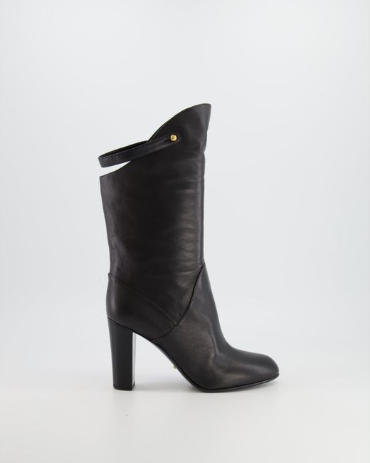 Sergio Rossi Black Leather Boots With Heel