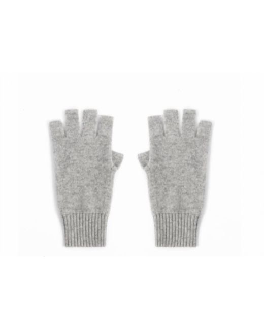 27 Miles Malibu White Lala Cashmere Fingerless Gloves
