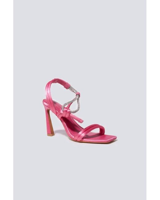Jonathan Simkhai Pink Cassie Crystal Strappy Sandal